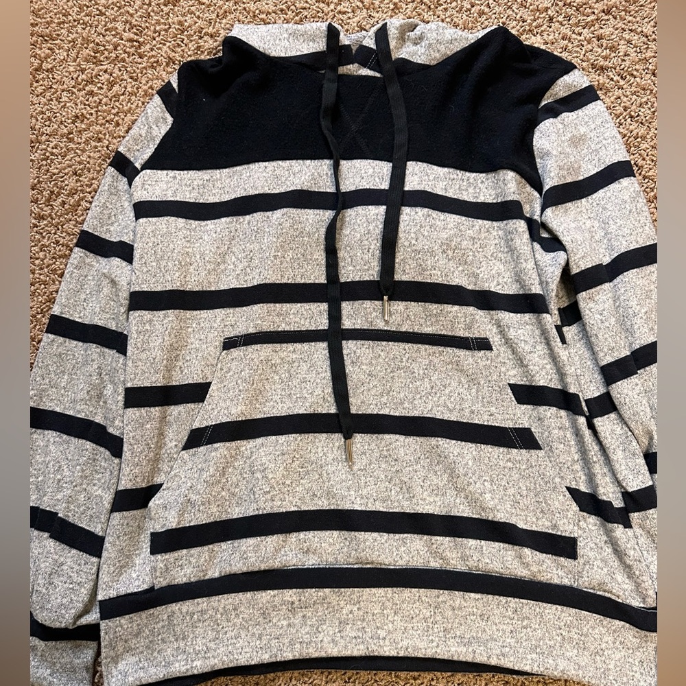 Kaileigh Hooded brushed knit top size Small